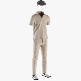 3D Men's Polo with Pants, Shoes and Hat 8